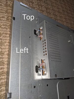 CCFL to power board connections (top to bottom)